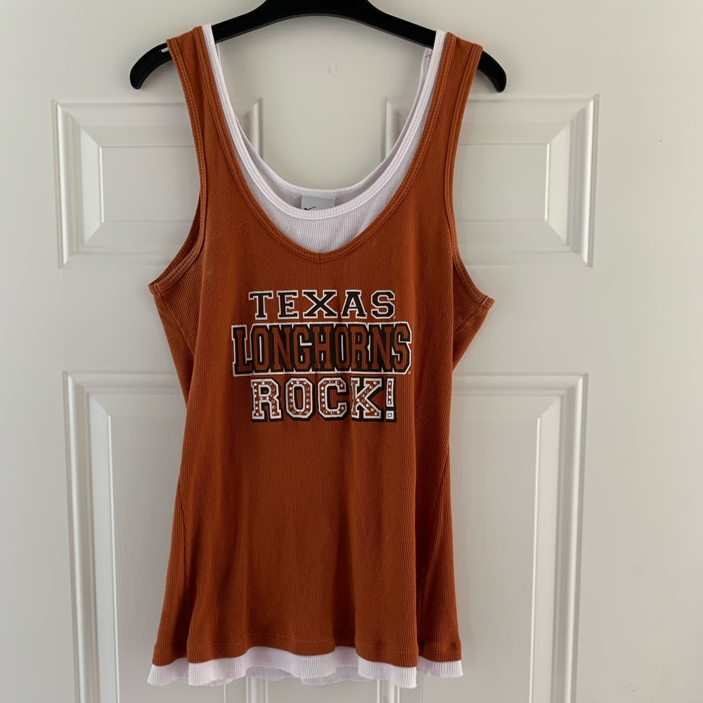 Texas Longhorns Rock!!  Ladies Tank with Bling!!
